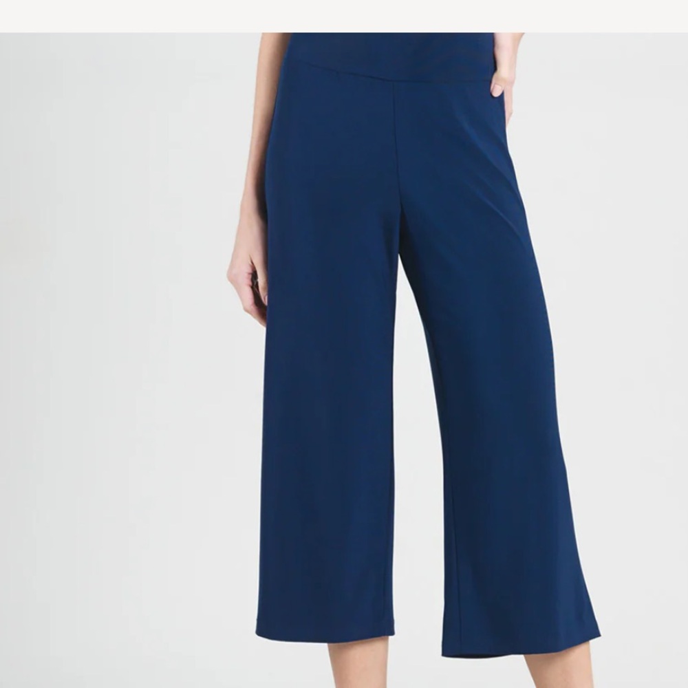 CLARA SUNWOO Navy Wide Leg Pants XL